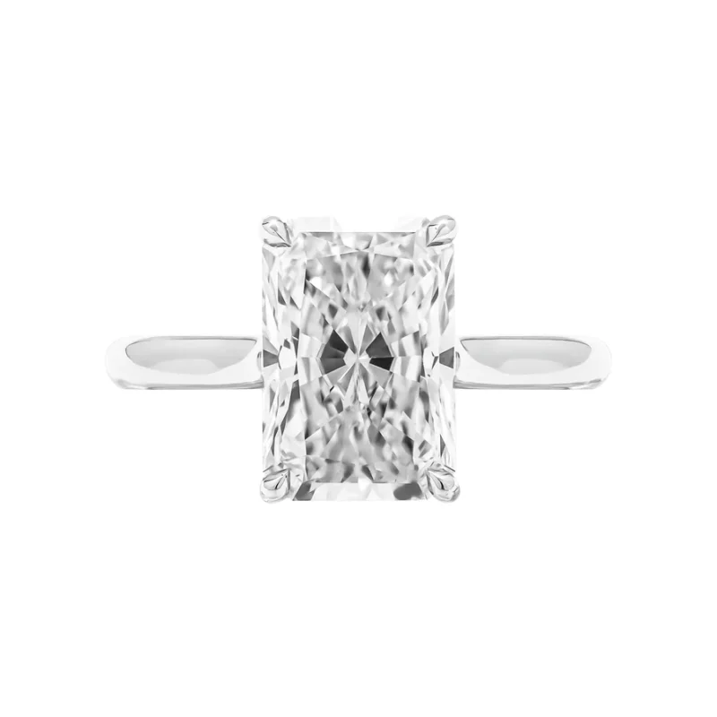 Engagement ring with 2.91ct Radiant Cut Lab Grown Diamond